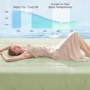 HYLEORY Cooling Comforter King Size - Summer Cooling Blanket for Hot Sleepers/Night Sweats, Double-Sided Cold Touch Silky Ice Comforters, Breathable Lightweight Beddings, Cool Green, 108"x90"