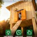 Solar-Powered Automatic Chicken Coop Door, Dual Motor Coop Door with Light Sensor, Timer & Manual Mode, Chicken Opener with Anti-Pinch System, Detachable Controller, Dual Power Options, Weatherproof