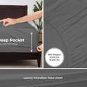 Royale Linens 6 Pack Full Fitted Sheet Set - Bottom Sheet - Ultra Soft & Breathable - Brushed 1800 Microfiber - Wrinkle & Stain Resistant - Hotel Quality Deep Pocket Stretches Up to 16" (Full, Grey)