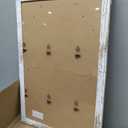 11x17 Picture Frame, Distressed White Wood Style, Wall Mounting
