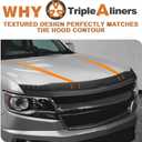 TripleAliners Hood Deflector Protector Compatible with 2015-2022 Chevy Colorado Accessories Low Profile Hood Protector TPE Bug Deflector Shield Replacement