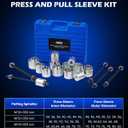 Orion Motor Tech Bushing Press Kit, 27pc Pull and Press Sleeve Kit for Most LCV HGV Engine Cars Vehicles, Universal Seal Bearing Bushing Removal Installation Tool Kit 5 Pulling Spindles with Nuts Case