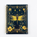 Vintage Floral  Spiral Notebook, Mystical Witchy Sun and Moon Journaling Notebooks, Dark Academia Gothic College Ruled Spiral Notebook for School Office Supplies, 5.5x8.3 Inches