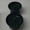 Tioncy 2 Pcs Raised Cat Slow Feeder Bowl Ceramic Elevated Cat Dog Food Bowl No Spill High Edge for Dry Wet Food and Water Easy to Clean, Dishwasher Safe (Dark Green)