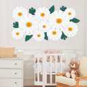 Paper Flowers Decorations for Wall Giant Daisy Artificial Flowers Bulletin Board Decoration Monogram Sign Decorations 3D Floral Tissue Paper Hanging for Home Wedding Party Baby Bridal Shower Birthday
