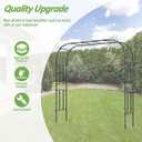 Thickened Metal Garden Arch-98.4"(L)*94.5"(H),Garden Arch Trellis for Climbing Plants Outdoor, Heavy Duty Rust-Proof Iron Arbor Archway for Backyard, Patio, Lawn and Wedding Decorations, 98l*94*16in