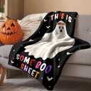 Ghostface Blanket, Goth Wiched Blanket Throw, Winter Holiday Horror Movie Ghost Face Blankets for Him Her Adults Kids, Halloween Throw Blankets, Flannel Horror Throw for Couch Bed 50"X60"