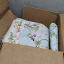 jinchan Floraison Floral Runners for Hallways 3x8 Soft Washable Runner Rug Non Slip Indoor Low Pile Chinoiserie Neutral Botanical Long Mat for Entryway Bedroom Kitchen Laundry Blue/Pink