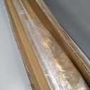8FT Acrylic Curtain Rod Set for 96" windows,Clear Drapery Rod(Gold Bracket)