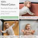 Joey + Joan Fitted Crib Sheets 28 x 52 Compatible with Standard Crib Mattress and Toddler Bed 100% Jersey Cotton Light + Dark Sage Green 2 Pack