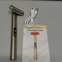 Fxtiaa Red-Light-Therapy-Wand-for-Face, 7 Colors LED Light Therapy Wand Eye Facial Red & Blue Rejuvenation Tool, Face Massager, Golden