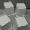 Bed Risers 1 inch, 2 inch, 3 inch, 4 inch, 6 inch, 8 inch Heavy Duty, Oversized Furniture Riser for Couch Sofa Table Chair Leg Frame Dorm, Support up to 6000 Lbs (White 4 Pack, 4 inch)