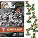 Wargames Delivered - Warlord Games Mythic Americas - Inca: Antisuyu Archers. Action Figures Fantasy 28mm Miniatures for Wargames, DND Miniatures, and Model War