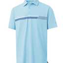 M MAELREG Golf Shirts for Men Dry Fit Moisture Wicking Lightweight Chest Striped Solid Casual Polo Shirts for Men, Size M