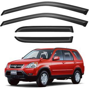 Window Visors Rain Guards for 2002 2003 2004 2005 2006 Honda CRV, Out-Channel Window Vent Wind Deflectors Visors Shades for 02 03 04 05 06 CR-V