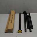 Thestoa Shower Curtain Rod Adjustable 43-78 inch, 1"Diameter Spring Tension Curtain Rod No Drill, Anti-Rust Non-Slip Shower Rod, Black Shower Curtain Rod for Bathroom Tension