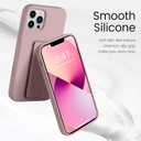 LAUDTEC Silicone Kickstand Case Compatible with iPhone 13 Pro, Flexible Soft Liquid Silicone Stand Case for iPhone 13 Pro (Pink)