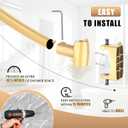 Gold Curved Shower Curtain Rod,35-76 Inches Adjustable Length Curved Shower Rods Round Shower Curtain Rod Rust Proof Stainless Steel Curved Shower Rods For Bathroom