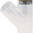 POWERTEC 2-1/2 Inch Clear Y Fitting for 2-1/2 Inch Dust Collection Hose, 2 1/2 Inch Dust Collection Hose Connector Fittings for Dust Collection System, 1 pack (70228)