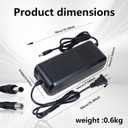 58.8V 4A Battery Charger for 48V 52V 14S Lithium Battery Pack Charger, LED Screen Display Real-time Charging Voltage, Multiple Security Protection and Smart Shut-Off Charging