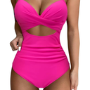 SUUKSESS Women Wrap Cut Out One Piece Swimsuit High Waisted Monokini Bathing Suit M
