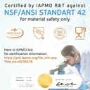 Ronaqua 50 Micron Sediment Water Filter Cartridge 10"x2.5", NSF Certified, 4-Layer Filtration for any 10-inch RO Units & Whole House Systems, Compatible with Culligan P5, AP110, WHKF-GD05, 4 Pack