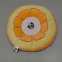 ANWA Adjustable Cat Cone Collar Soft, Cute Cat Donut Collar After Surgery, Kitten Recovery Cones to Stop Licking (Medium, Orange)