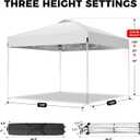 10x10 White Instant Canopy Tent Waterproof UV50+ Open Frame Shelter Easy Setup Folding Gazebo for Outdoor Weddings, Garden Parties, Camping, Beach Events