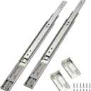 OCG Soft Close Drawer Slides 22 Inch (1 Pair), Full Extension Ball Bearing Low Noise Drawer Slides for Cabinets with Face Frame, with Rear Mounting Brackets