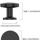 9BUILD 10 Pack 1.2 Inch Round Matte Black Drawer Knobs for Cabinets & Dressers