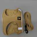 BELLA & PAL Puppy Harness with Leash Set, Step in Harness for Small Dogs, Dog Air Mesh Dog Vest Harness with Reflective Strip, No Pull No-Chock Harness for Small Dog Cat (Khaki, S)