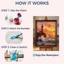 CT SUN Paint by Numbers for Adults - Aesthetic Cottagecore Landscape - Whimsical DIY Oil Painting Kits - Relaxing Arts and Crafts Gift - 16"x20" (The Golden Hour Coast)