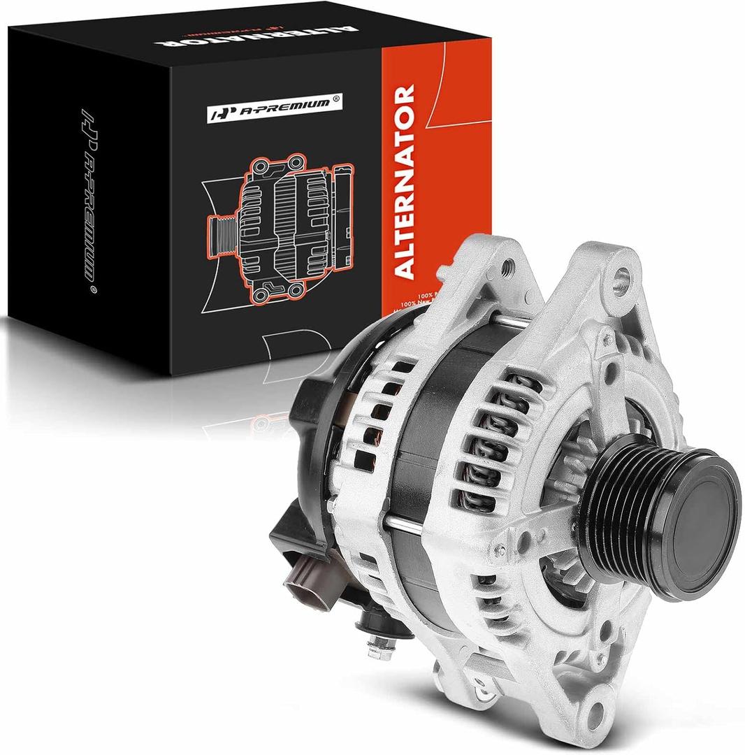 A-Premium Alternator Compatible with Toyota RAV4 2006 2007 2008 V6 3.5L, 12V 130A CW 7-Groove Clutch Pulley, Replace# 104210-4750, 104210-2090