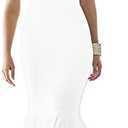 KOH KOH Womens 2025 Long Cap Sleeve Elegant Formal Sexy Evening Cocktail Maxi Dress,M