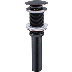 Bathroom Sink Drain Without Overflow - Big Cap for Standard 1 3/4" Drain Opening - Pop Up Vessel Sink Drain,Oil Rubbed Bronze