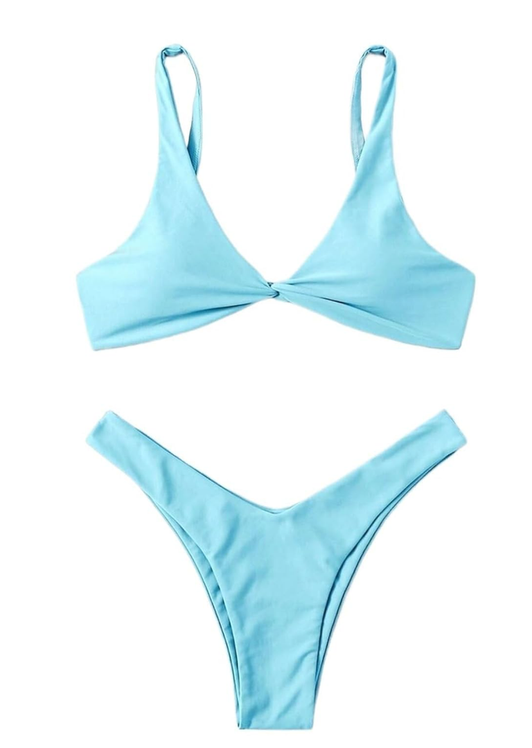 Women's Two Piece Bikini Swimsuit High Cut Bikini Swimsuit (S)