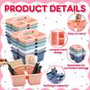 Potchen 12 Pack Classroom Caddy with Handle, Plastic Storage Caddy Organizer with 3 Compartments Portable Teacher Organization for Classroom School Table Desk Craft Art Workshop Home Office Supplies