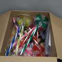 Outdoor Christmas Decorations Solar Pathway Lights, Set of 5 Lollipops Peppermint Stake Lights, 8 Modes Candy Cane Walkside Lights, Outdoor Xmas Decoration for Walkway,Yard