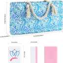 American Mahjong Set with Blue Carrying Bag and Accessories, 160 Pink Engraved Tiles, 4 All-in-One Rack/Pushers, 1.2 Mahjong Tile Set, 21.2 x 3.15 x 11.8 inches