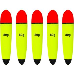 Fishing Floats Slip Bobbers, EVA Slider Bobbers for Sea Fishing, Freshwater Saltwater, 5PCS Floatage 0.75oz 1.76oz 2.82oz