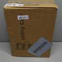 Laiensia Multifunction Utility Rolling Cart, 5-Tier Plastic & Metal Storage Organizer, Black, Lockable Wheels, Modern Style, Indoor Use