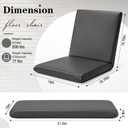 Floor Chair with Back Support 5 Adjustable Position Dark Grey, XL, X-Large