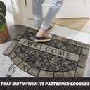 Thick Welcome Mats Outdoor, 24 * 36" Large Front Door Mat Entrance, Durable Welcome Mat for Front Door, Heavy Duty No Slip Rubber Outdoor Mats for Home Entrance