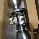 Matte Black Door Knob Interior, Keyless Turn Lock Door Handle for Bath & Bed