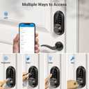 Veise RZ07 Fingerprint Smart Lock, 7-in-1 Smart Locks for Front Door, Keyless Entry Door Lock with App Control, Biometric Electronic Touchscreen Keypad Deadbolt, Matte Black