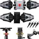 5 PCS Bike Tail Light with Turn Signals, Split USB Rechargeable Bike Turn Signal Front and Back, Wireless Remote Control Bicycle Turn Signals with Flash Warning Light and Red Tail Light for Bicycle