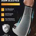 Evridwear Protective Arm Sleeves Cut Resistant Farmers Sleeves for Men Work, Gardening, Farming, Arm Protectors for Thin Skin and Bruising (Large, No Thumb Hole)