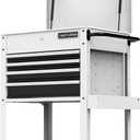CRAFTSMAN Rolling Tool Chest with Drawers, Tool Box with Wheels and 4 Drawers, Power Outlets and USB, Protective Liner, Steel Utility Cart Storage Cabinet, Supports up to 700 lbs, White (CMST98276WW)