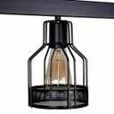 UNITARY Farmhouse Pendant Lights Kitchen Island, Kitchen Light Fixtures, Rustic Dining Room Light Fixture with 4 E27 Bulb Sockets, Black Metal Long Pool Table Lights, Ceiling Pendant Light Fixtures