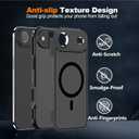 2 x Magnetic Case for iPhone Air 6.5'',[Compatible with Magsafe][Heavy Duty Shockproof] [Military Grade Drop Protection][Non-Slip] Rugged Durable 2-Layer Hard Bumper Phone Cover-Matte Black